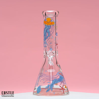 12-Inch Jellyfish Beaker Bong - 9mm Thick Glass
