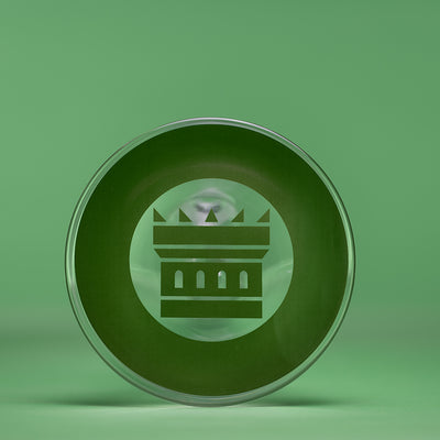 14" 9mm Beaker Bong with Colored Logo