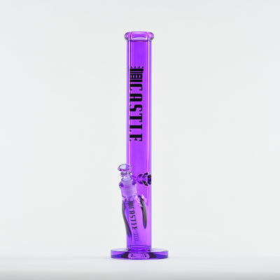 18" Straight Tube Bong – 9mm Thick Electroplated Glass