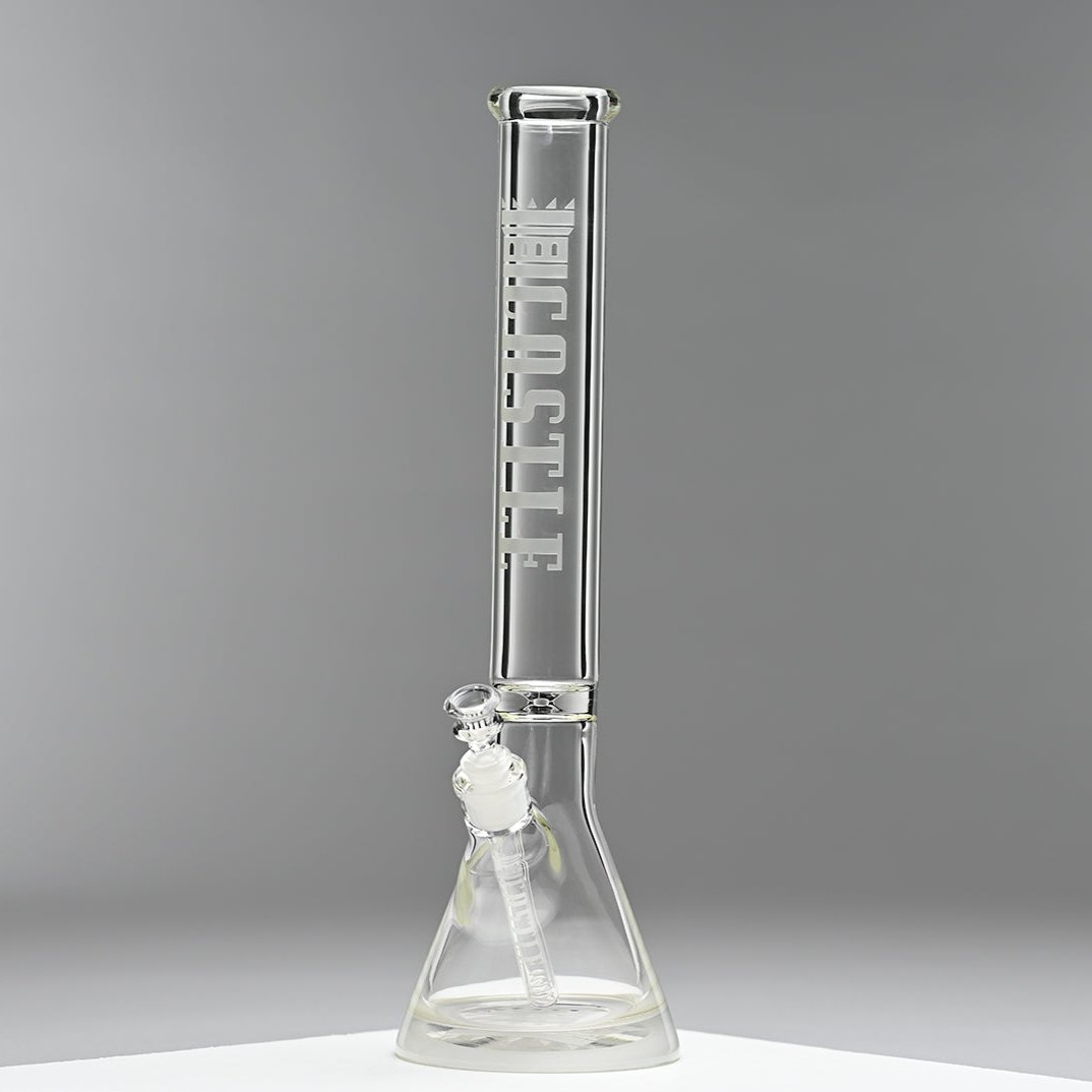 18" Heavy-Duty Beaker Bong with Etched Logo