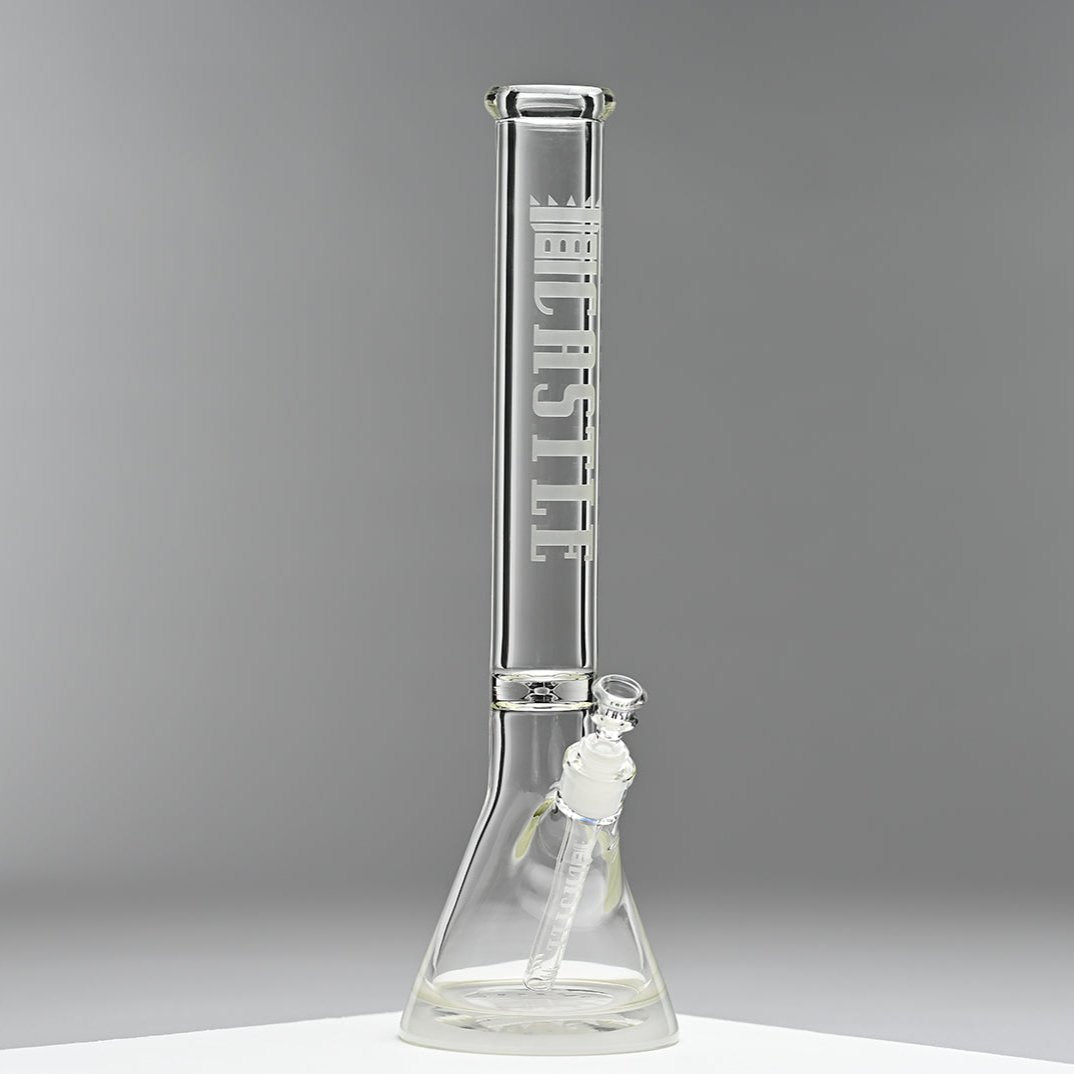 18" Heavy-Duty Beaker Bong with Etched Logo