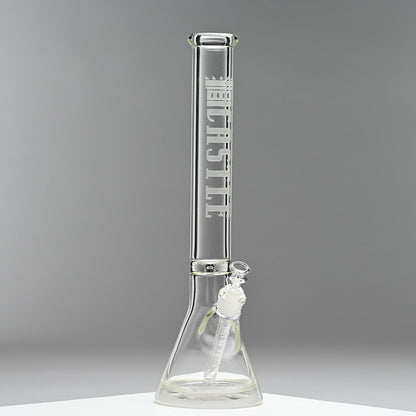 18" Heavy-Duty Beaker Bong with Etched Logo