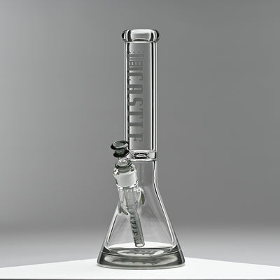14" 9mm Beaker Bong with Colored Logo