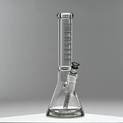 14" 9mm Beaker Bong with Colored Logo