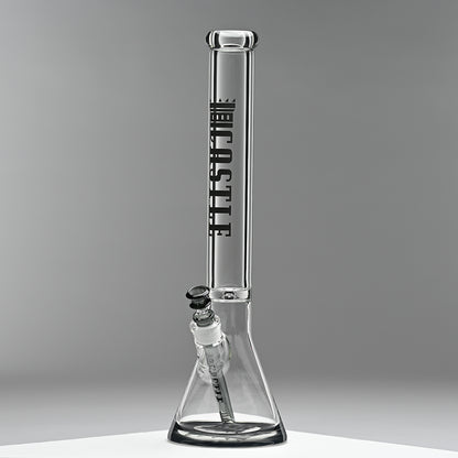 18" Colored Logo Beaker Bong – 9mm Thick Glass