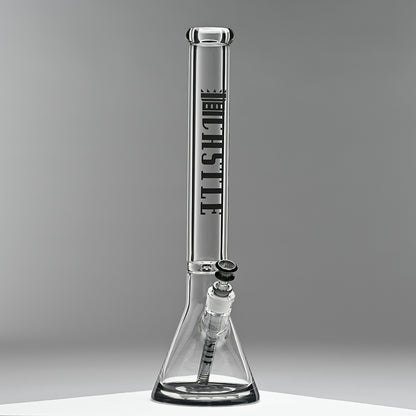 18" Colored Logo Beaker Bong – 9mm Thick Glass