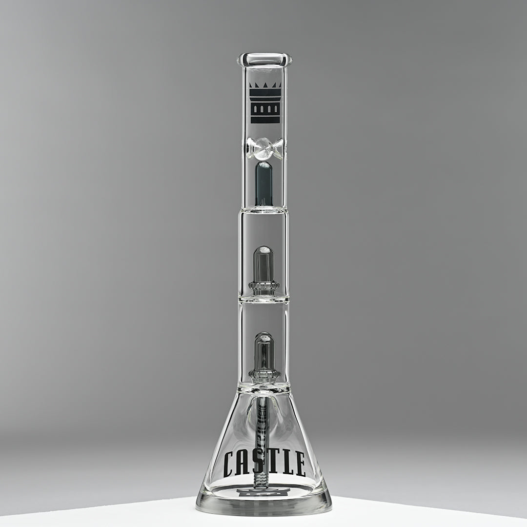 Double Showerhead (18″) Innovative Beaker Bong