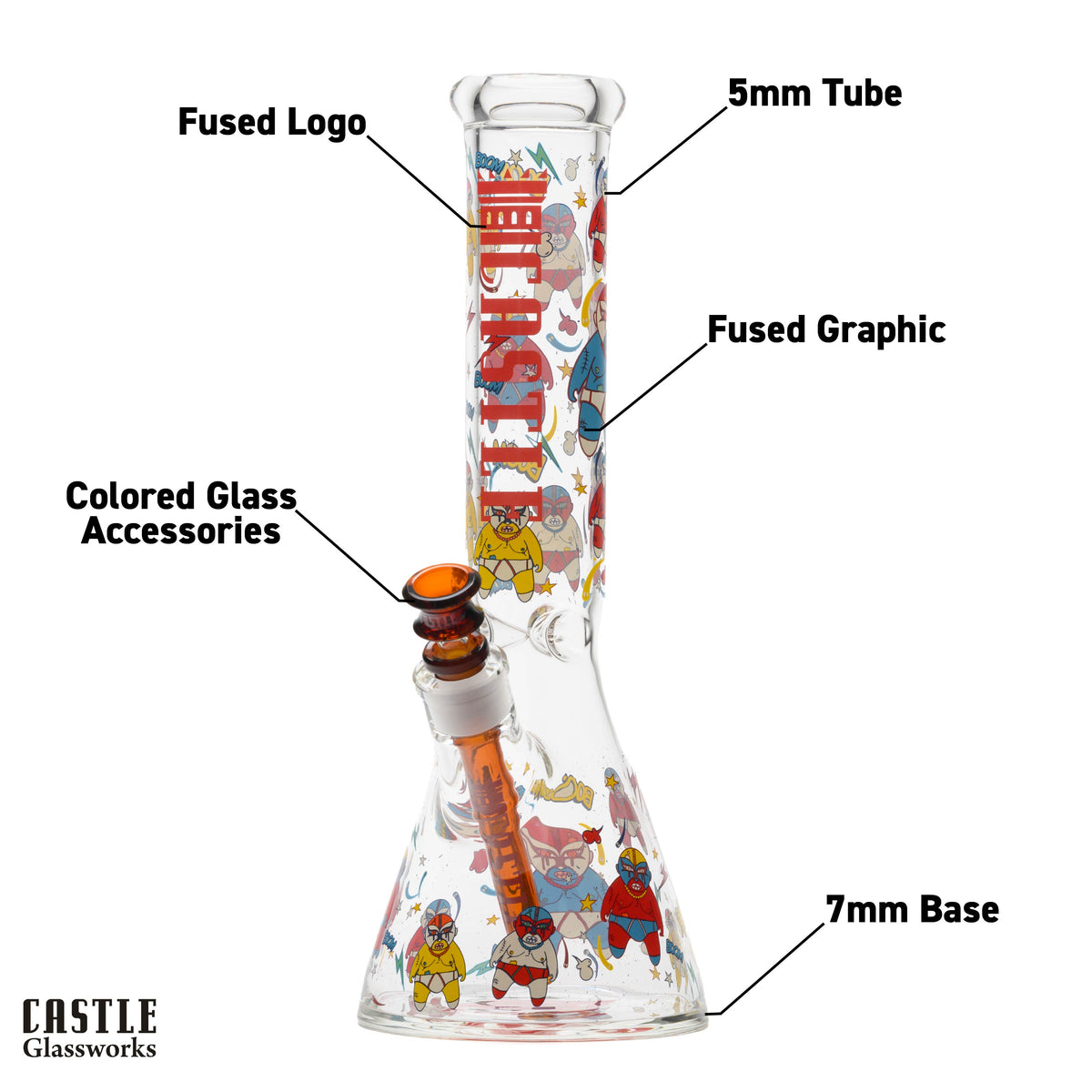 14" Macho Beaker Bong – 5mm Thick Glass