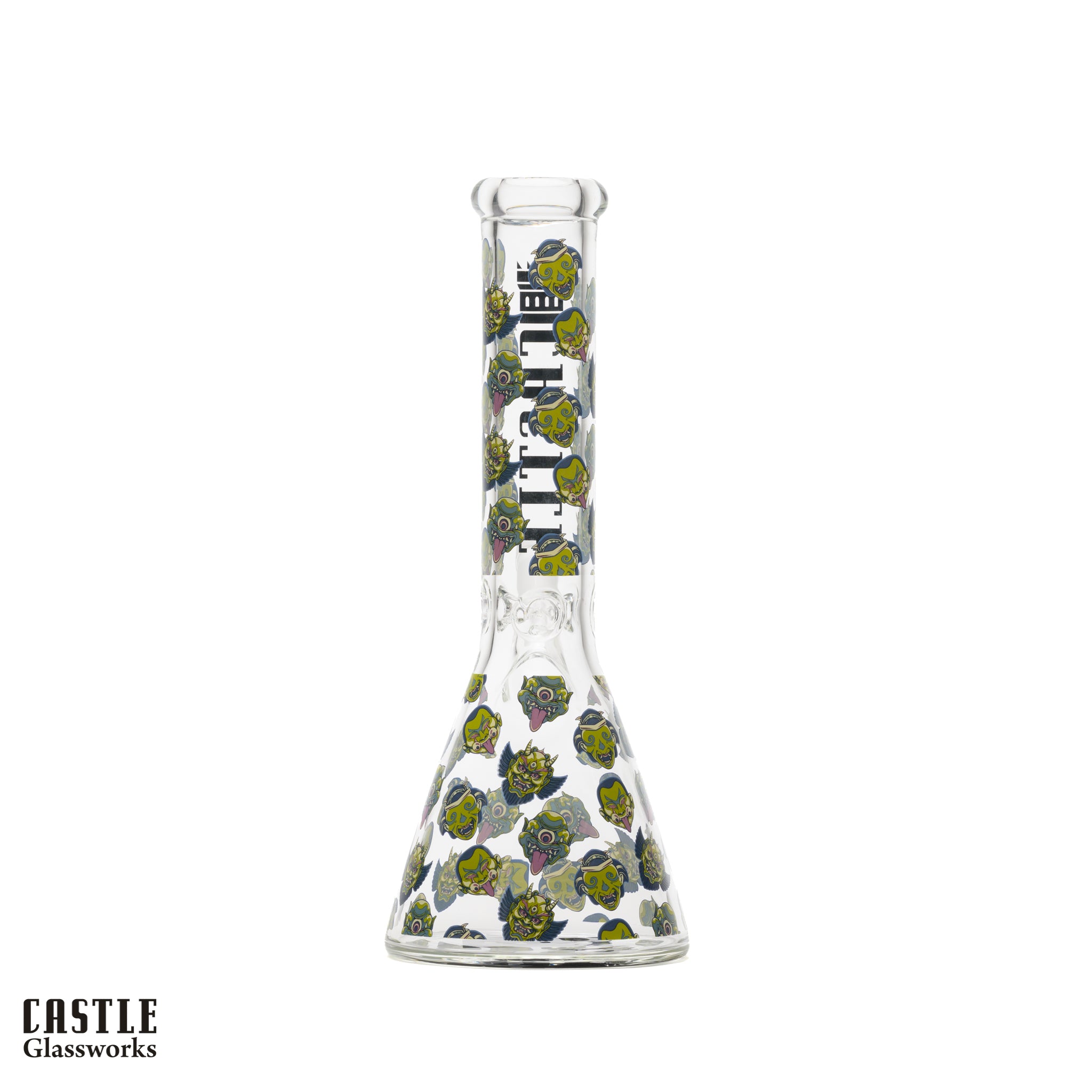10" Mask Beaker Bong - 5mm Thick Glass