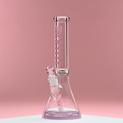 14" Premium Beaker Bong – 9mm Thick Glass with Colored Logo