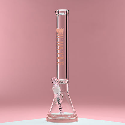 18" Colored Logo Beaker Bong – 9mm Thick Glass