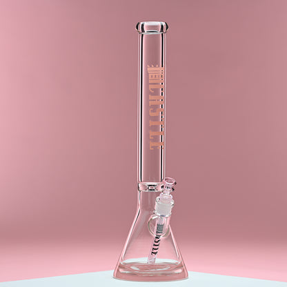 18" Colored Logo Beaker Bong – 9mm Thick Glass