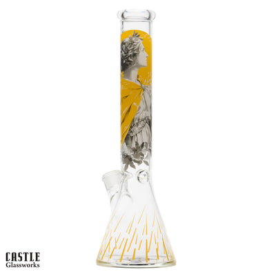 16-Inch Princess Warrior Beaker Bong - 5mm Thick Glass