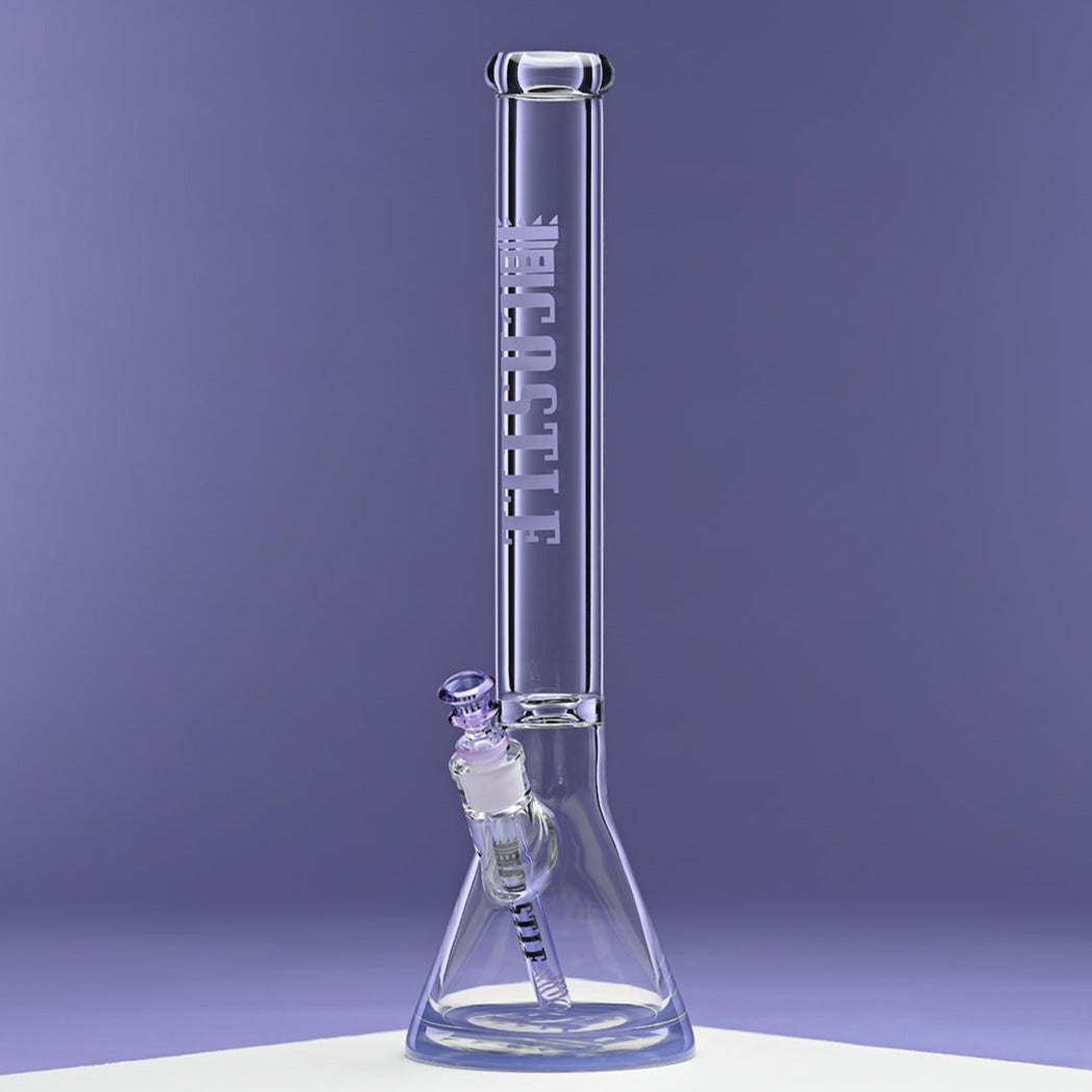 18" Colored Logo Beaker Bong – 9mm Thick Glass
