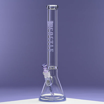 18" Colored Logo Beaker Bong – 9mm Thick Glass