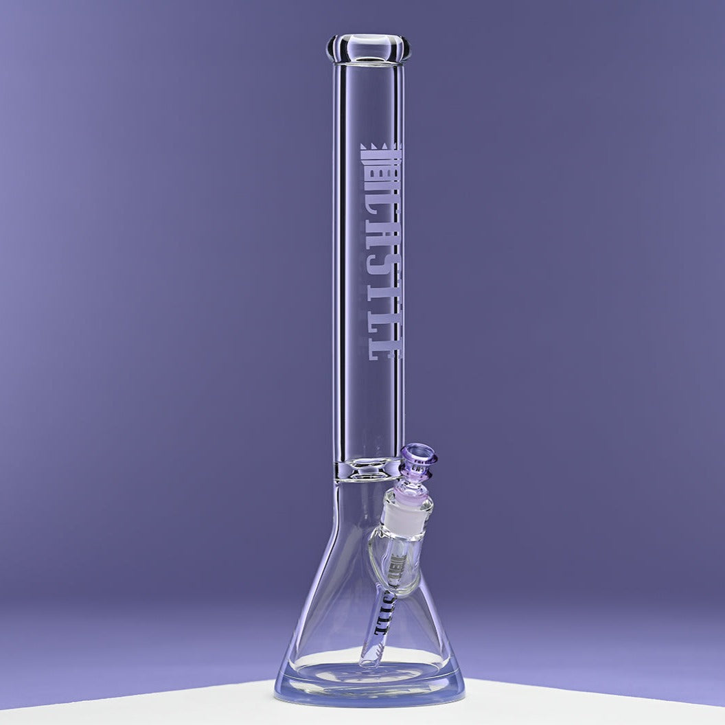 18" Colored Logo Beaker Bong – 9mm Thick Glass
