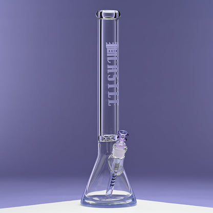 18" Colored Logo Beaker Bong – 9mm Thick Glass
