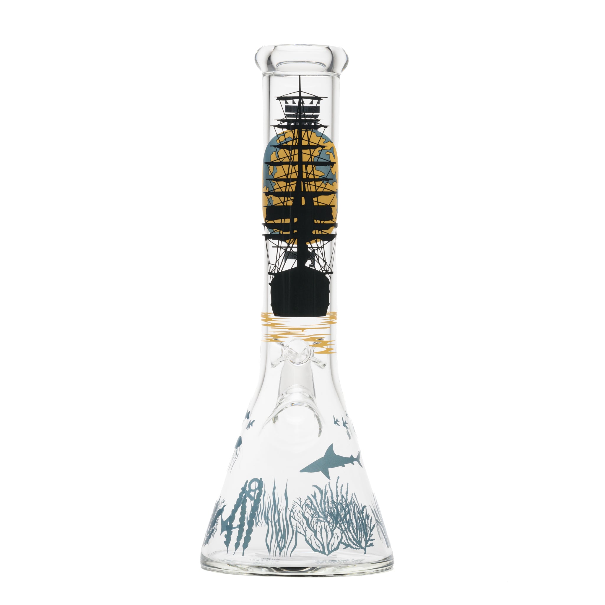 14" Schooner Beaker Bong – 5mm Thick Glass