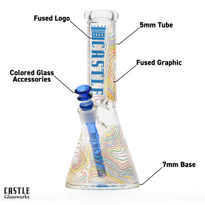 12" Squigz Beaker Bong - 5mm Thick Glass