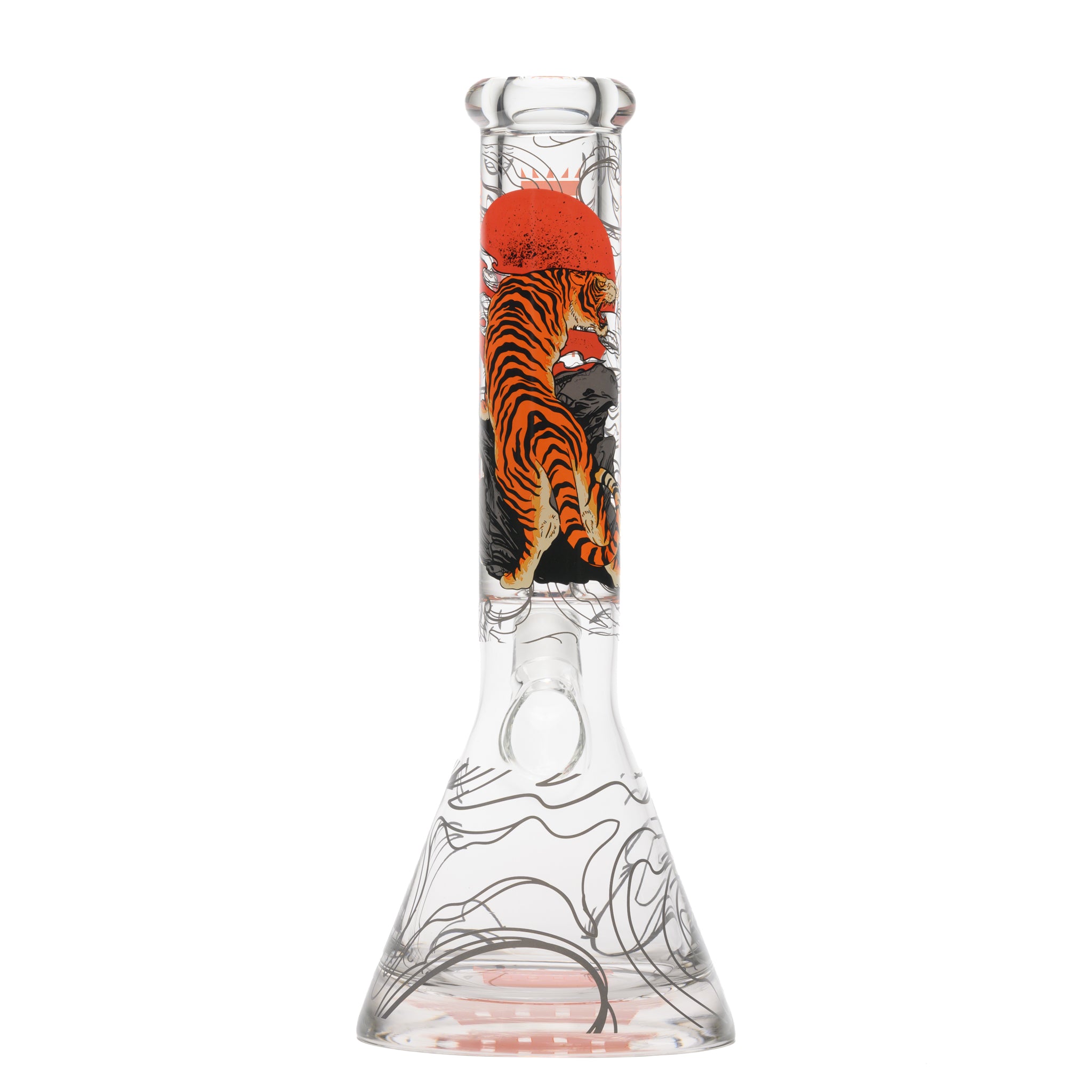 14" Tiger Moon Beaker Bong - 9mm Thick Glass