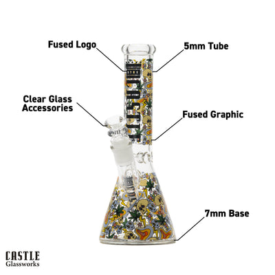 10" Trip Beaker Bong - 5mm Thick Glass