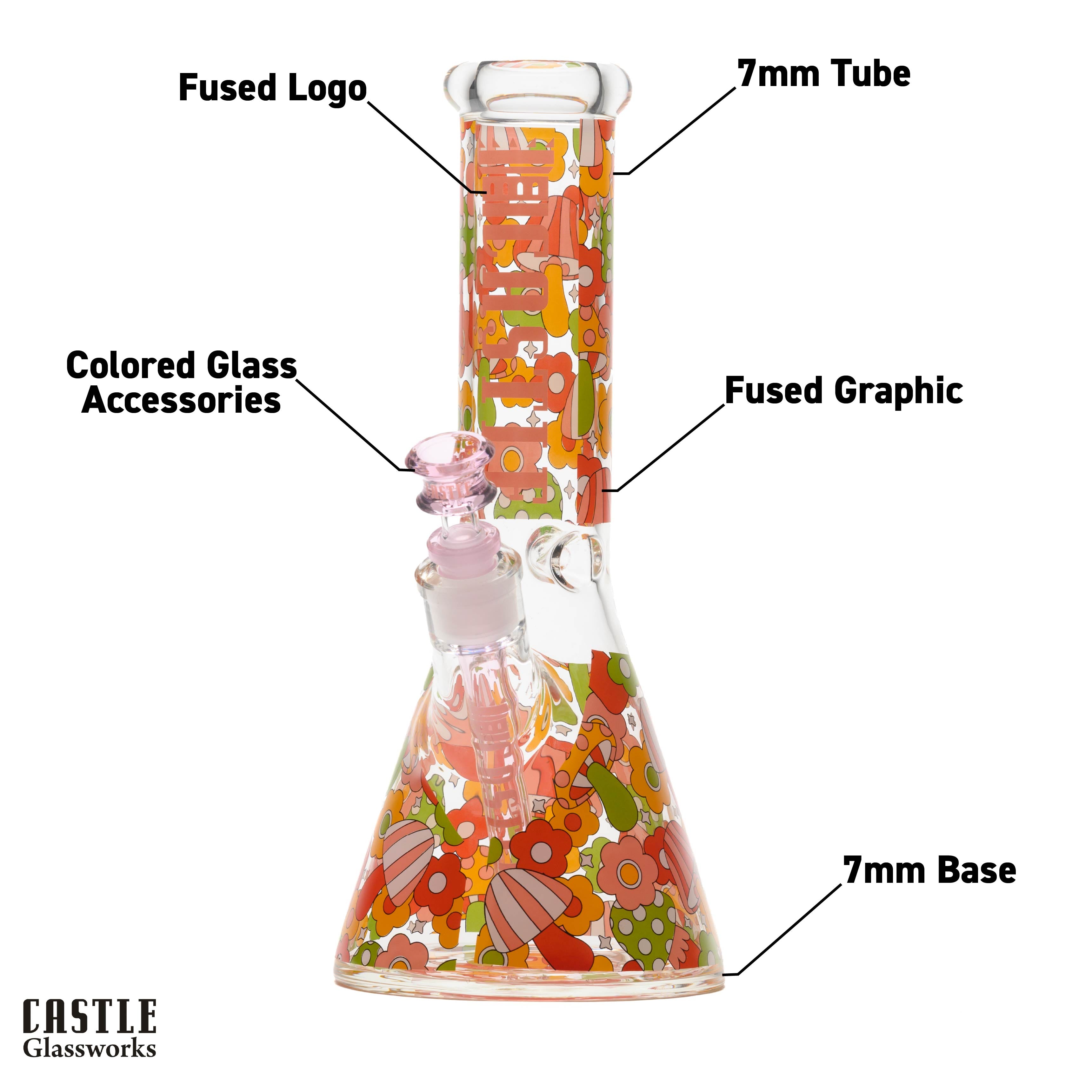 12" Vibes Beaker Bong - 5mm Thick Glass