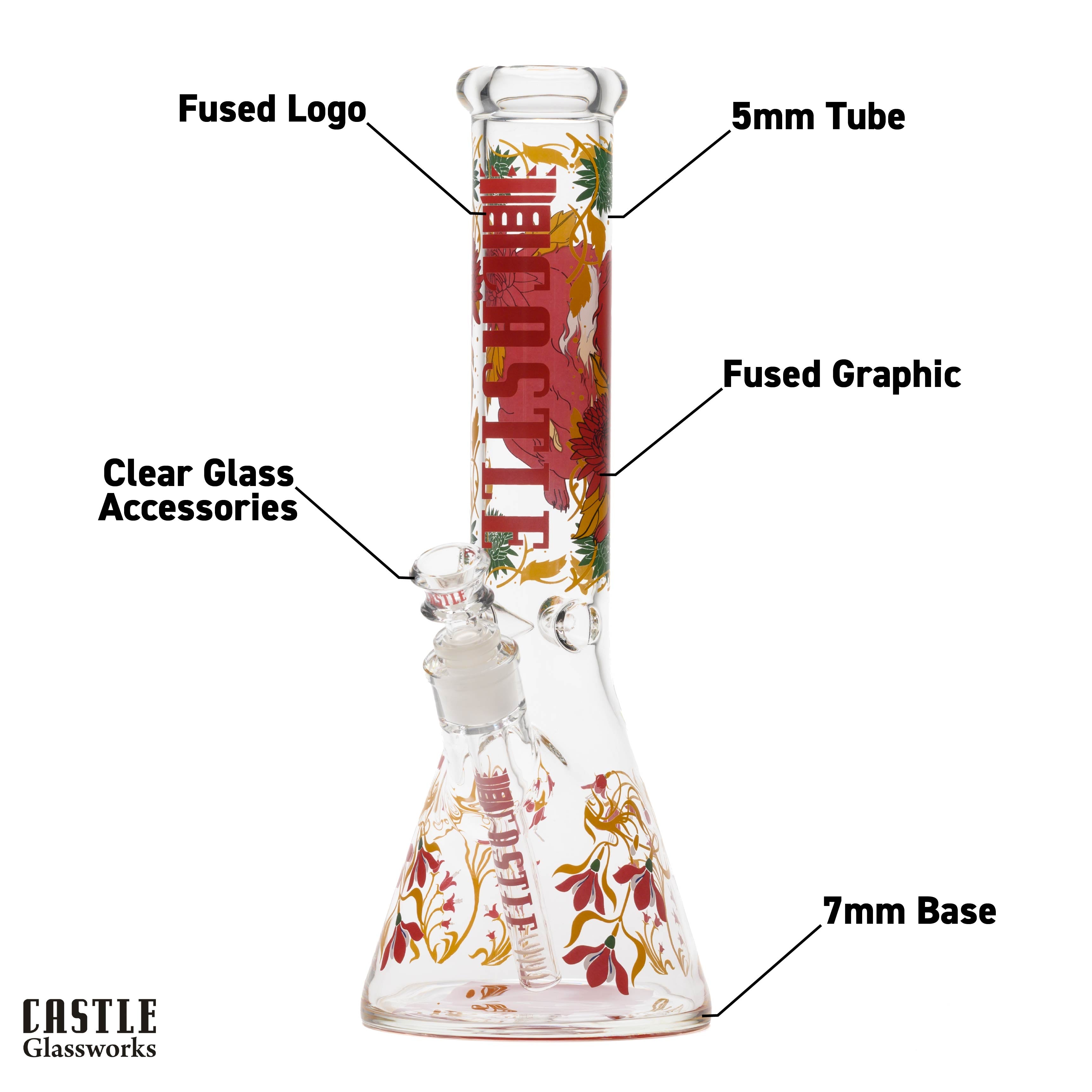 14" Vixen Beaker Bong – 5mm Thick Glass