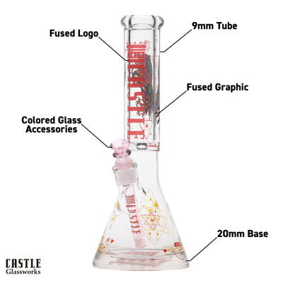14" Wisdom Beaker Bong - 9mm Thick Glass