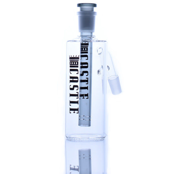 An ash catcher with a removable grey downstem.